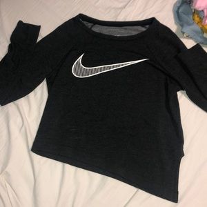 Nike dri-fit long sleeve with angled bottom
